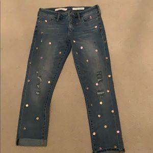 Gold polka dot Jeans